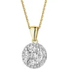 Outlet Apart Zawieszka z żółtego złota z diamentami - 0,63 ct - próba 585