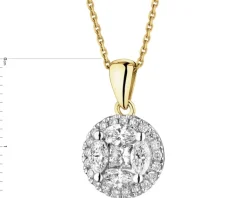 Outlet Apart Zawieszka z żółtego złota z diamentami - 0,63 ct - próba 585