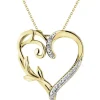 Apart Zawieszka z żółtego złota z diamentami - serce - 0,03 ct - próba 375< Zawieszki