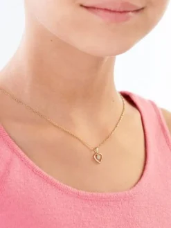 Apart Zawieszka z żółtego złota z diamentami - serce - 0,02 ct - próba 585