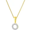 Discount Apart Zawieszka z żółtego złota z diamentami - koło - 0,02 ct - próba 375