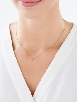 Discount Apart Zawieszka z żółtego złota z diamentami - koło - 0,02 ct - próba 375