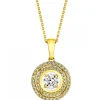 Discount Apart Zawieszka z żółtego złota z diamentami - 0,25 ct - próba 585
