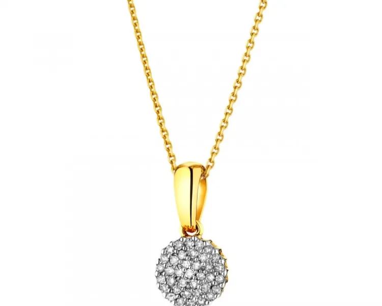 Apart Zawieszka z żółtego złota z diamentami - 0,09 ct - próba 585< Zawieszki