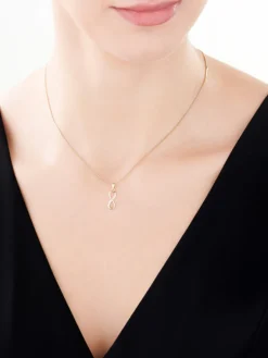 Apart Zawieszka z żółtego złota z diamentami - nieskończoność - 0,01 ct - próba 375< Wszystkie