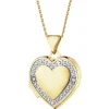 New Apart Zawieszka z żółtego złota z diamentami - puzderko - serce - 0,01 ct - próba 375
