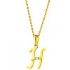 Clearance Apart Zawieszka z żółtego złota z diamentem - litera H - 0,004 ct - próba 585
