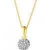 Online Apart Zawieszka z żółtego złota z diamentami - 0,05 ct - próba 585