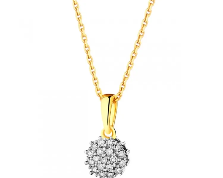 Online Apart Zawieszka z żółtego złota z diamentami - 0,05 ct - próba 585