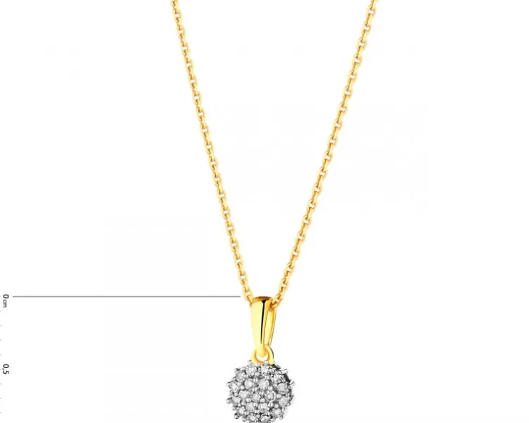 Online Apart Zawieszka z żółtego złota z diamentami - 0,05 ct - próba 585