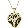 Apart Zawieszka z żółtego złota z diamentem - puzderko - serce - 0,01 ct - próba 585< Zawieszki