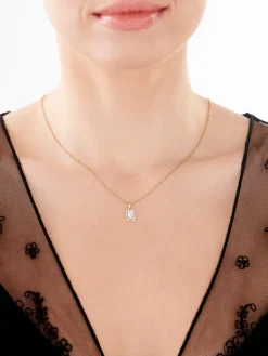 Best Apart Zawieszka z żółtego złota z diamentami i topazem białym - próba 585