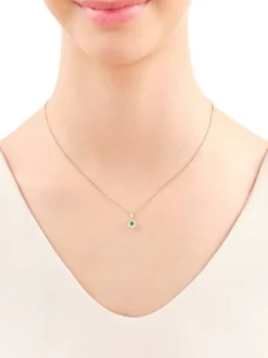 Best Apart Zawieszka z żółtego złota z diamentami i szmaragdem - próba 585