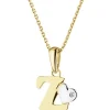 Best Apart Zawieszka z żółtego złota z diamentem - litera Z - 0,004 ct - próba 375