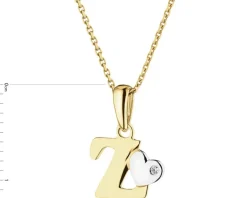 Best Apart Zawieszka z żółtego złota z diamentem - litera Z - 0,004 ct - próba 375