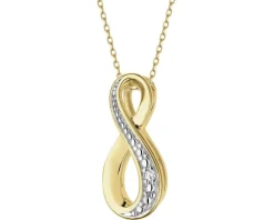 Apart Zawieszka z żółtego złota z diamentem - nieskończoność - 0,003 ct - próba 375< Zawieszki