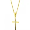 New Apart Zawieszka z żółtego złota z diamentem - krzyż - 0,005 ct - próba 585