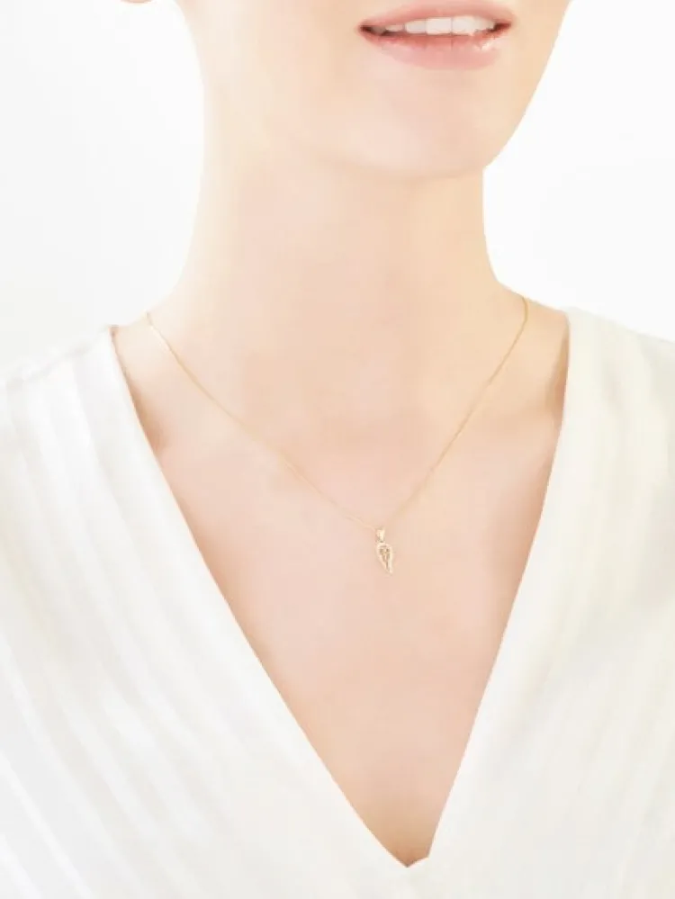 Apart Zawieszka z żółtego złota z diamentami - skrzydło - 0,01 ct - próba 375< Zawieszki