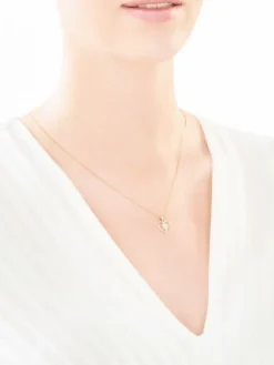 Apart Zawieszka z żółtego złota z diamentami - medalik Matka Boska, serce - 0,006 ct - próba 585< Zawieszki