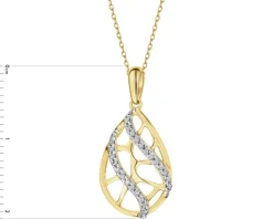 Sale Apart Zawieszka z żółtego złota z diamentami - 0,07 ct - próba 585