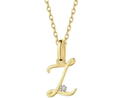 Discount Apart Zawieszka z żółtego złota z diamentem - litera Z - 0,003 ct - próba 375