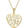 Best Apart Zawieszka z żółtego złota z diamentami - drzewko, serce - 0,01 ct - próba 585