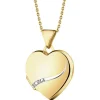 Apart Zawieszka z żółtego złota z diamentami - puzderko - serce - 0,01 ct - próba 375< Zawieszki