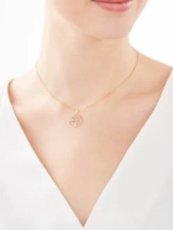 Apart Zawieszka z żółtego złota z diamentami - drzewko - 0,01 ct - próba 375< Zawieszki