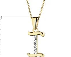 Apart Zawieszka z żółtego złota z diamentem - litera I - 0,003 ct - próba 375< Zawieszki