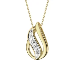 Apart Zawieszka z żółtego złota z diamentem - 0,006 ct - próba 375< Zawieszki