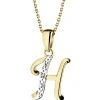 Apart Zawieszka z żółtego złota z diamentem - litera H - 0,003 ct - próba 375< Zawieszki