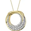 Discount Apart Zawieszka z żółtego złota z diamentami - koło - 0,10 ct - próba 585