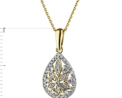 Apart Zawieszka z żółtego złota z diamentami - 0,22 ct - próba 585< Zawieszki