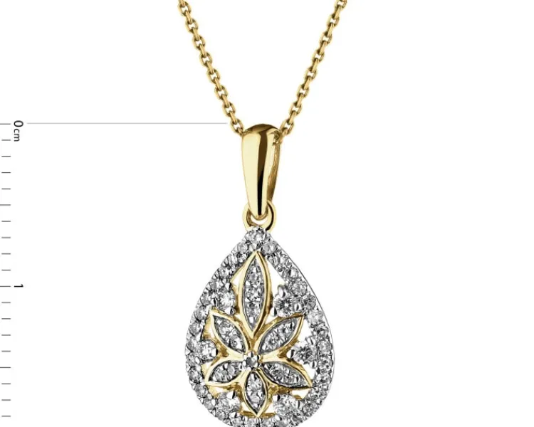 Apart Zawieszka z żółtego złota z diamentami - 0,22 ct - próba 585< Zawieszki