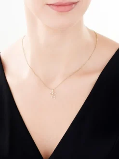 Apart Zawieszka z żółtego złota z diamentem - aniołek, serce - 0,003 ct - próba 375< Zawieszki