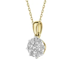 Outlet Apart Zawieszka z żółtego złota z diamentami - 0,34 ct - próba 585