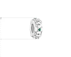 Sale Apart Zawieszkia srebrna beads z cyrkoniami - stoper - koniczyna