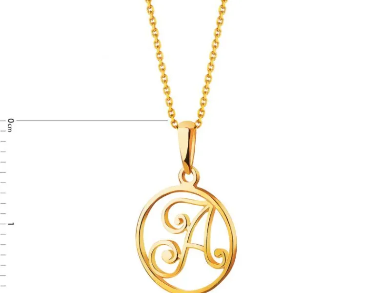 Apart Złota zawieszka - litera A< Zawieszki