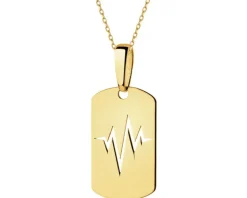 Apart Złota zawieszka - nieśmiertelnik, EKG serca< Wszystkie