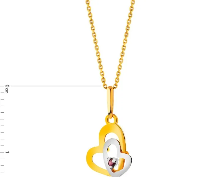 Apart Złota zawieszka z cyrkonią - serca< Zawieszki