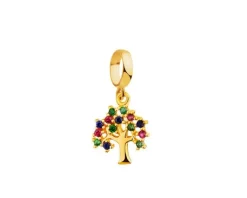 Best Apart Złota zawieszka z cyrkoniami beads - drzewko