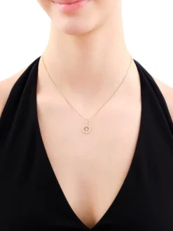 Clearance Apart Złota zawieszka z emalią i cyrkoniami - drzewko