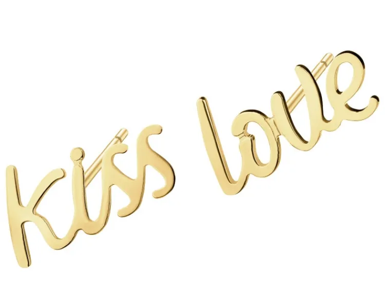 Apart Złote kolczyki - kiss love< Wszystkie