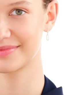 Online Apart Złote kolczyki, szkło szlifowane