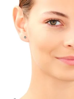 Online Apart Złote kolczyki z emalią