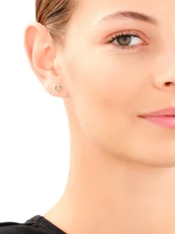 Outlet Apart Złote kolczyki z emalią - serca