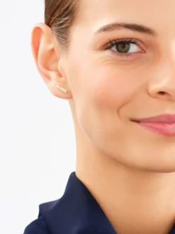 Online Apart Złote kolczyki z perłami
