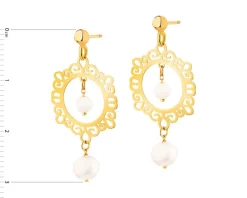 Best Apart Złote kolczyki z perłami