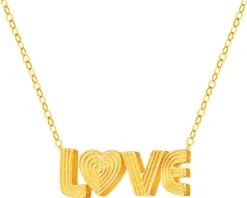 Online Apart Złoty naszyjnik - love