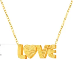 Online Apart Złoty naszyjnik - love